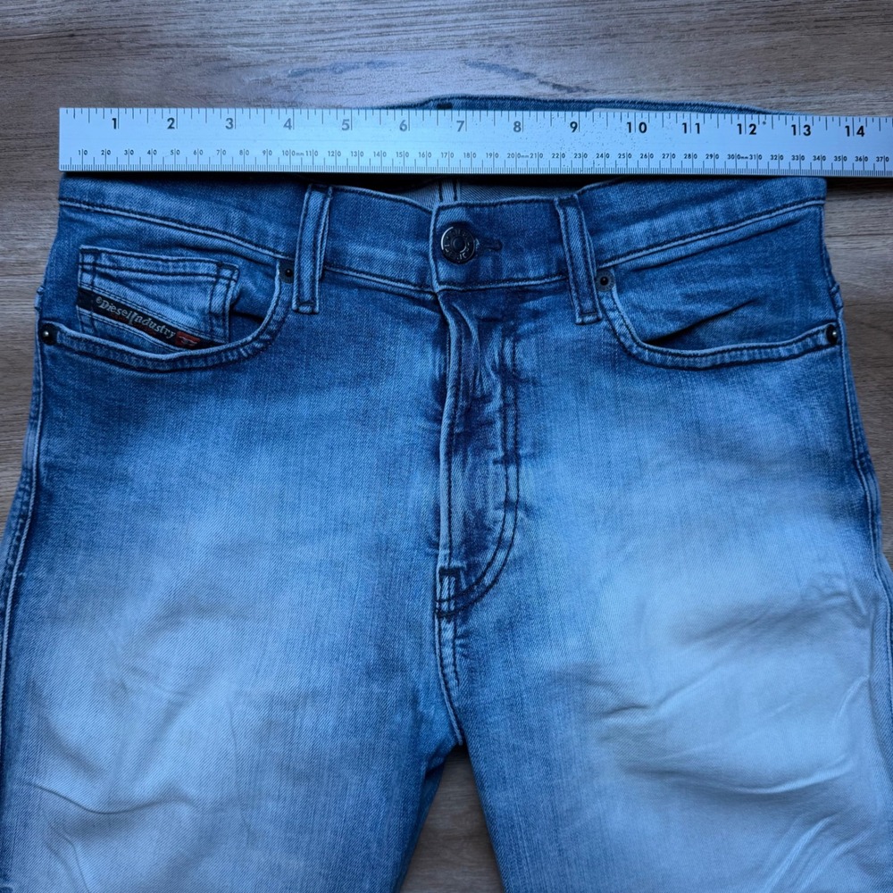 Diesel D-Amny-X Jeans Mens 27 Light Wash Blue Skinny Fit Stretch Denim 069LH - Picture 14 of 16